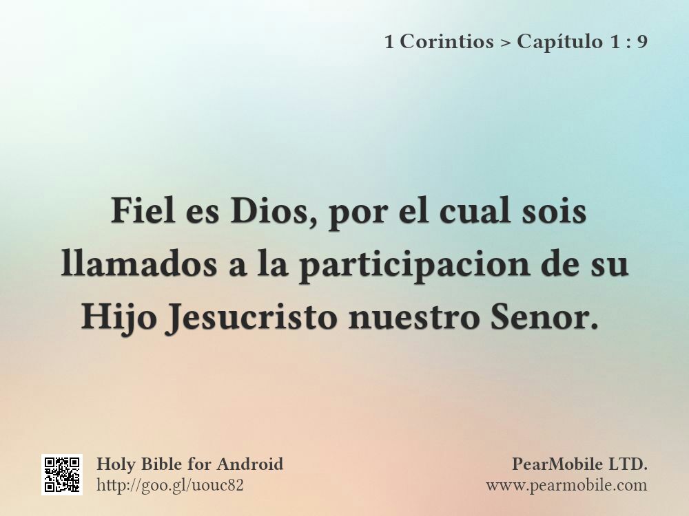 1 Corintios, Capítulo 1:9